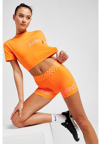 Nike Dri Fit Training Pro Graphic 3" Womens Shorts Kadın Tayt Şort Turuncu