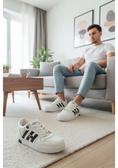 Enoch Erkek Şeritli Kolej Tarzı Spor Ayakkabı - Retro Street Sneaker Siyah