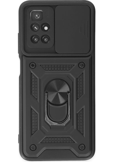 Teleplus Xiaomi Redmi 10 2022 Kılıf Magnetik Standlı Kamera Korumalı Slide Sürgülü Cover Kapak