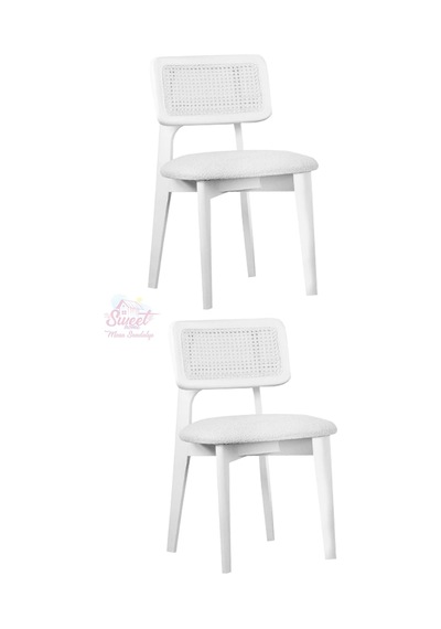 Kuzey Sandalye Ahşap Gürgen 2 Li Set Cafe,restaurant,mutfak,salon,yemek Odası Sandalyesi Beyaz