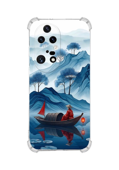 Printify Huawei P50pro İle Uyumlu Simya Serisi Sonsuz Akış Tasarımlı Uv Baskılı Köşe Korumalı Antişok Kılıf Şeffaf