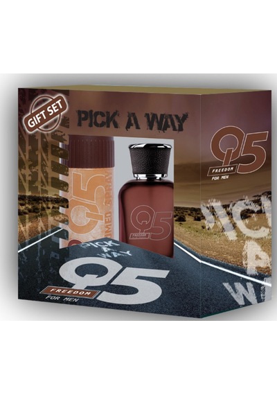 Q5 Freedom Erkek Parfüm EDT 100 ML + Sprey Deodorant 150 ML