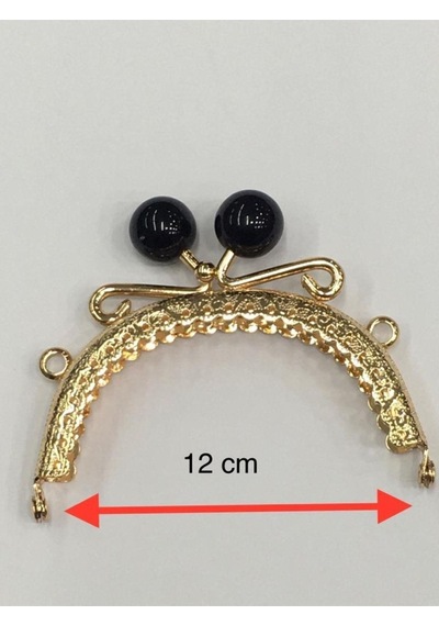 Karantuhafiye Çanta Ve Cüzdan Klipsi 12 Cm Incili Model Gold Siyah İnci Gold Siyah İnci Çok Renkli