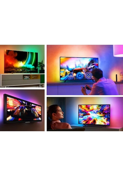 Tv Ve Pc Arkası Rgb Şerit Led Işık Seti - 3 Metre, Usb Girişli, Kumandalı, 352 Renk Seçeneği, Ip20 İç Mekan, 4w Düşük Enerji Tüketimi Ct4566