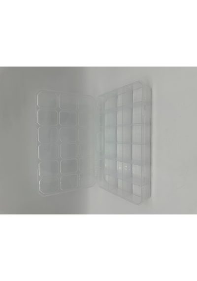 Organizer Plastik Kutu Box 18 Sabit Bölmeli 185x295x40mm