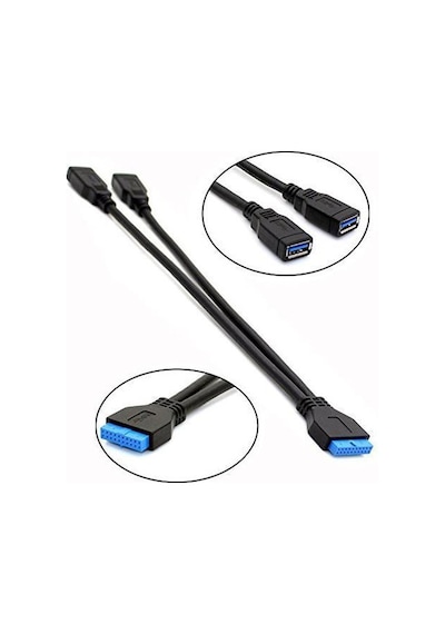2 Port Usb 3.0 Dişi Anakart 20 Pin 2Xusb Uzatma Kablosu 19 Pin