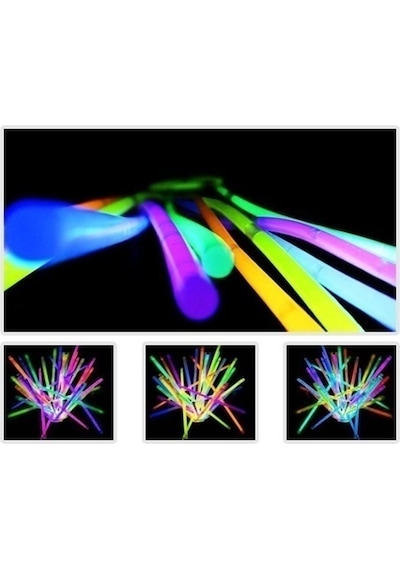 Glow Stick 20Cm  Fosforlu Kırılan Çubuk 10  Adet