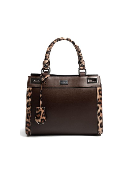 Silver Polo Sp1174 Kadın El Çantası Düz Kahve-kahve-leopar Taba