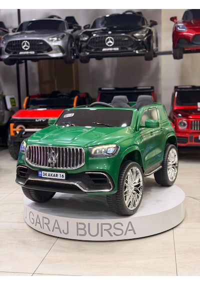 Maserati Akülü Araba 0-6 Yaş Özel Plaka Hediye Yeşil