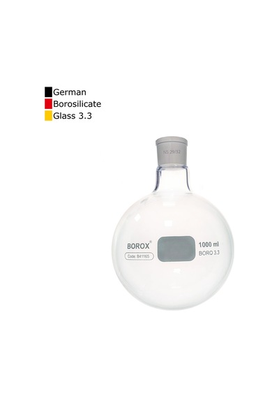 Borox Cam Balon 1000 Ml - Dibi Yuvarlak - Şilifli 29/32