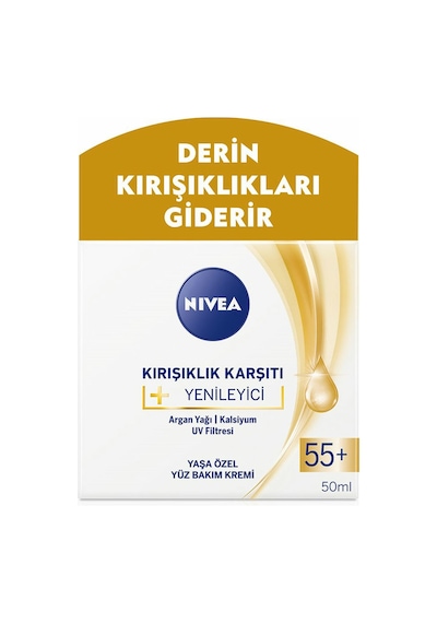 Nıvea Kırışıklık Karşıtı + Yenileyici Yaş 55+ Yüz Bakım Kremi 50 Ml X 4 Adet