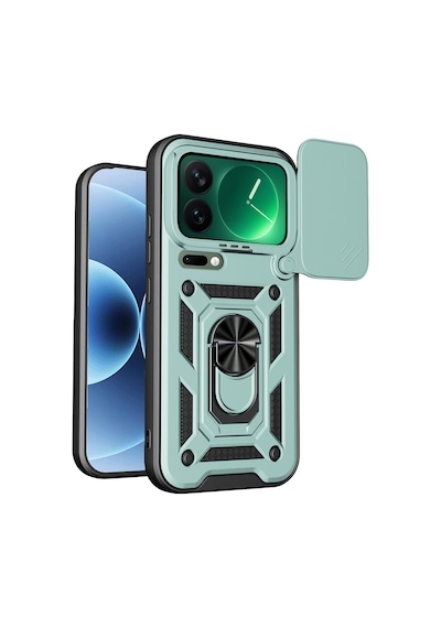 Newface - 64 - Xiaomi Mi 17 Pro Max Pars Lens Yüzüklü Silikon - Muratech - - Yeşil