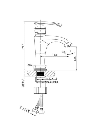 Fontana FM-1111 Krom Lavabo Bataryası