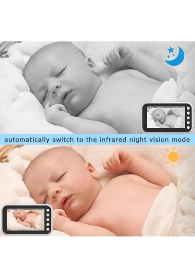 Bebek Kamerası 4.3 Lcd Iki Yönlü Ses Oda Sıcaklık Takibi Hd Gece Görüşü Alarm & Hatırlatma Genel