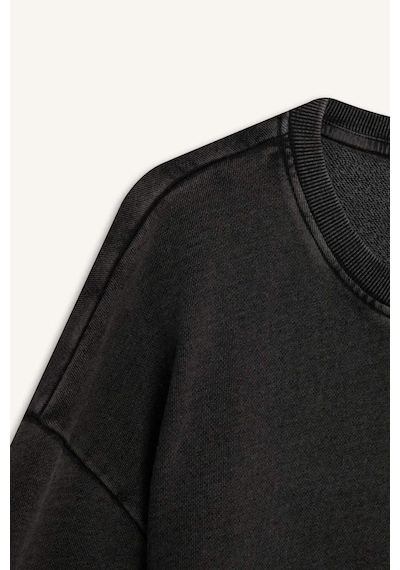 DeFacto Loose Fit Bisiklet Yaka Yıkamalı Soluk Efektli Kısa Kollu Tişört C0709AX25SPAR231