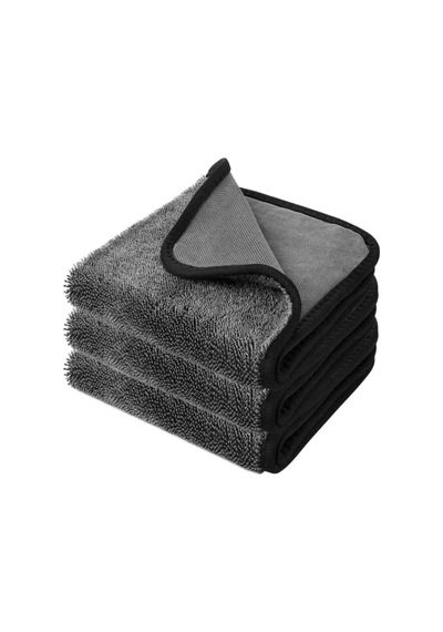 Newmix Premium 600 Gsm Çift Taraflı Twisted Bez Siyah