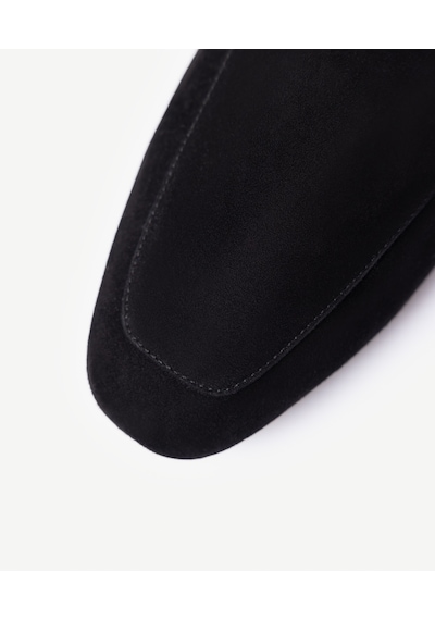 Yargıcı Süet Kapalı Yüzlü Loafer 26kkay4030x 001 Siyah