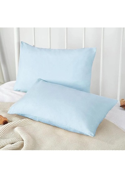 %100 Natürel Cotton Pamuk 2 Adet 35x45 Cm Lüx Yastık Kılıfı Pillow Case Mavi