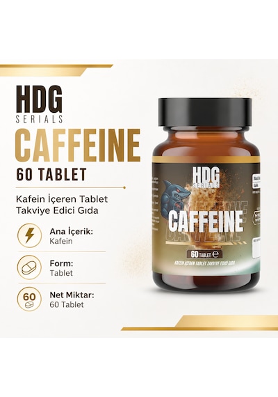 Hdg Serials Caffeine 120 Mg 60 Tablet Kafein İçeren Takviye Edici Gıda Aromasız