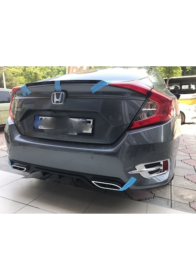Honda Civic Difüzör Fc5 2016-2022 Parlak Siyah