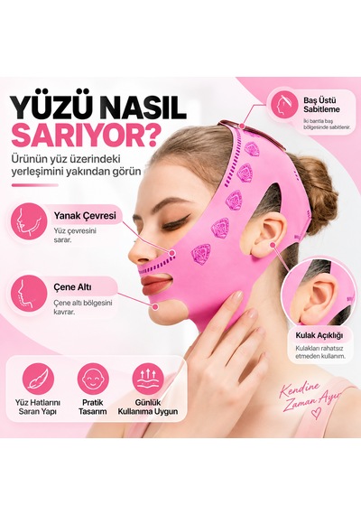 Yüz Korsesi Çene Ve Gıdı Bandı Ayarlanabilir Yüz Bakım Korsesi