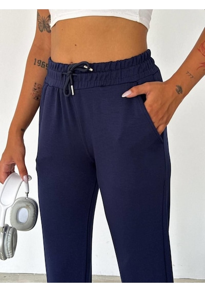 Giyimodam Modal Kumaş Jogger Eşofman Altı Unısex Lacivert