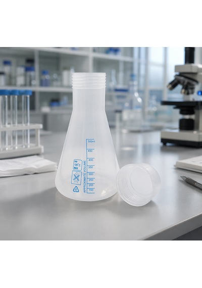Erlen Flask Vida Kapaklı Plastik 500 Ml - Mavi Skala