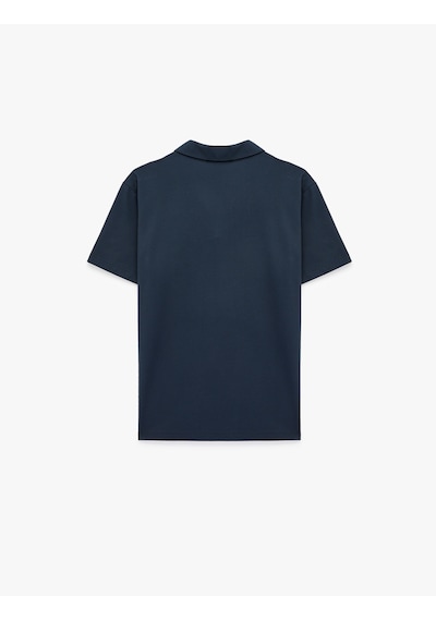 Koton Regular Fit Pamuklu Pike Kumaş Kısa Kollu Polo Yaka Tişört Lacivert 6sam10284mk