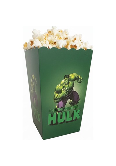 Hulk Baskılı Mısır Cips Kutusu 8 Adet Parti Malzemeleri Yeşil Tüm Yaşlar