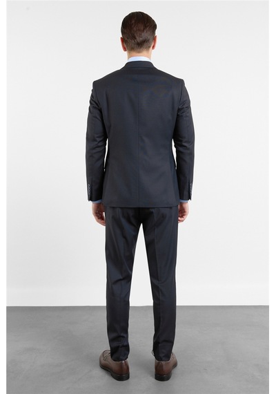 İmza Lacivert Kırlangıç Yaka 6 Drop Slim Fit Tam Astar Esnek Takım Elbise 1001260153