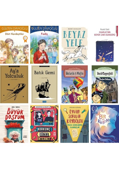 Altın Kitaplar Fadiş,dört Kardeştiler,beyaz Yele,batık Gemi.balonda 5 Hafta Ortaokul Okuma Seti
