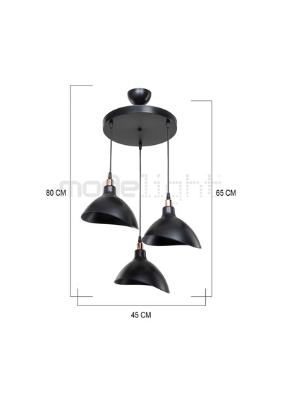Ag Lightdesign Siyah Sarkıt Avize Yatak Odası Salon Mutfak Koridor Lamba 22 Agnm42 Çok Renkli