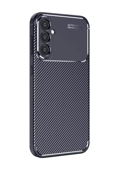 Samsung Galaxy S25 Uyumlu Kılıf Auto Focus Karbon Kapak - Lacivert