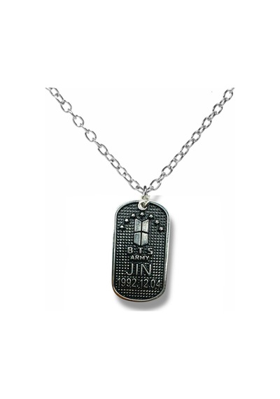 Bts Jin Künye Kolye K-pop Grubu Üyesi Kim Seokjin Temalı Unisex Metal Takı Çok renkli
