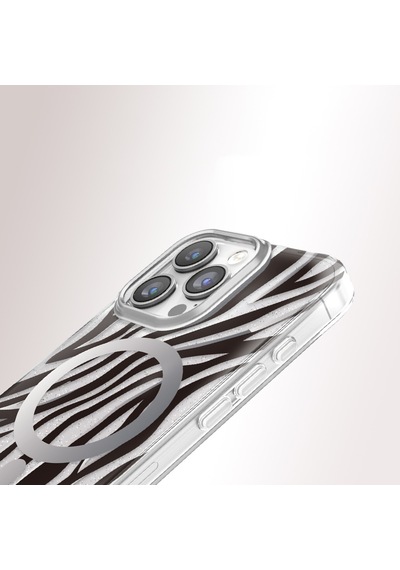 İphone 16 Pro Max Uyumlu Kılıf M-safe Şarj Özellikli Zore Paris Veyro Tpu Kapak Siyah