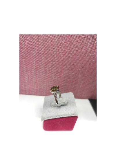 Oriental Kuyumculuk Jewellery Yuvarlak Zultanit Taşlı Gümüş Yüzük Gümüş