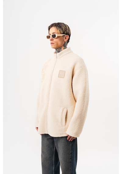 Respire Erkek Abstd Zip Oversize Teddy Ceket Ekru