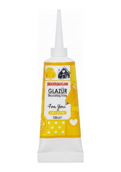 Sarı Glazür 100 Gr Pasta Ve Kurabiye Dekor Glaze Kaplama