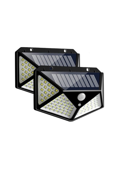 Projektör 100 Ledli Işık Sensörlü Güneş Enerjili Solar    Lamba