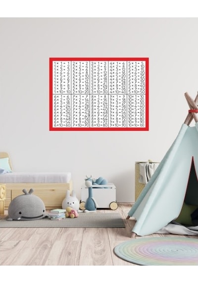 Oem Çarpım Tablosu 07 Pleksi 3Mm 70 X 50 Cm