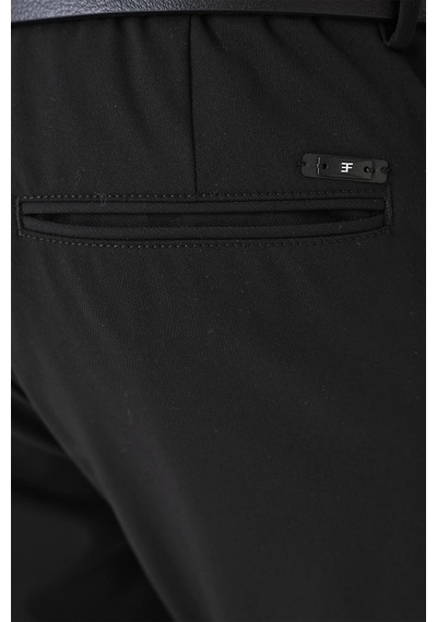 Efor Comfort Fit Beli Lastikli Siyah Jogger Pantolon P 1185 Siyah