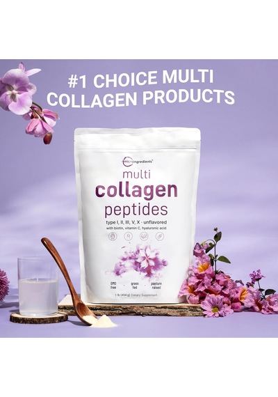 Micro Ingredients Multi Collagen Peptides Unflavored 907 Gr Usa Menşeii Orijinal Dmmedicineden