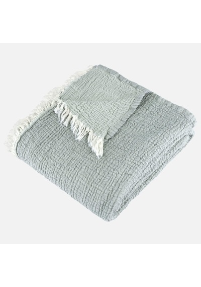 Miespiga Gold Throw 4 Katlı Müslin Koltuk Şalı/125x190 / Bürümcük Doku Su Yeşili Diğer