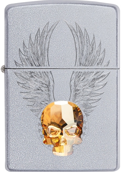 Zippo 205 Gold Skull Design Çakmak