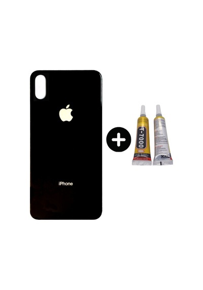 Apple Uyumlu iPhone X Arka Pil Batarya Kapak Siyah + B7000