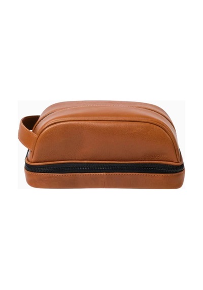 Ryoko Liwa Dopp Kit Deri Seyahat Ve Bakım Çantası El Çantası Tan 2 Kahverengi