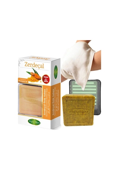 Phytoflora Zerdeçal Özlü Katı Sabun 125 G + Kese + Sabunluk
