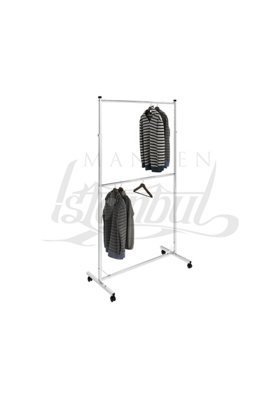 Mankenistanbul Çift Katlı Ayarlanabilir Krom Metal Orta Stand Diğer