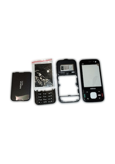 Nokia N85 Kasa Kapak Tuş Takımı N85 Uyumlu Siyah Renk Orta Kasa Ö