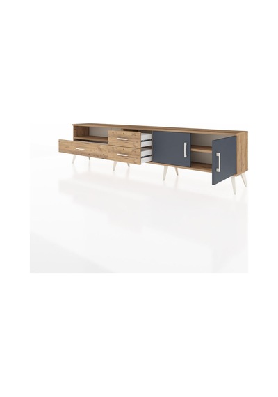 Arges Tv Ünitesi 2 Raflı 3 Çekmeceli 2 Kapaklı 220x30x51 Çam-antrasit/çam Antrasıt/atlas Çam - Atlas Çam Arges Tv Ünitesi 2 Raflı 3 Çekmeceli 2 Kapaklı 220x30x51 Çam-antrasit/çam Antrasıt/atlas Çam - Atlas Çam